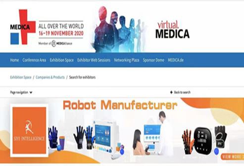 Exposición Medica Alemania Si Yi mano robot de rehabilitación funcional