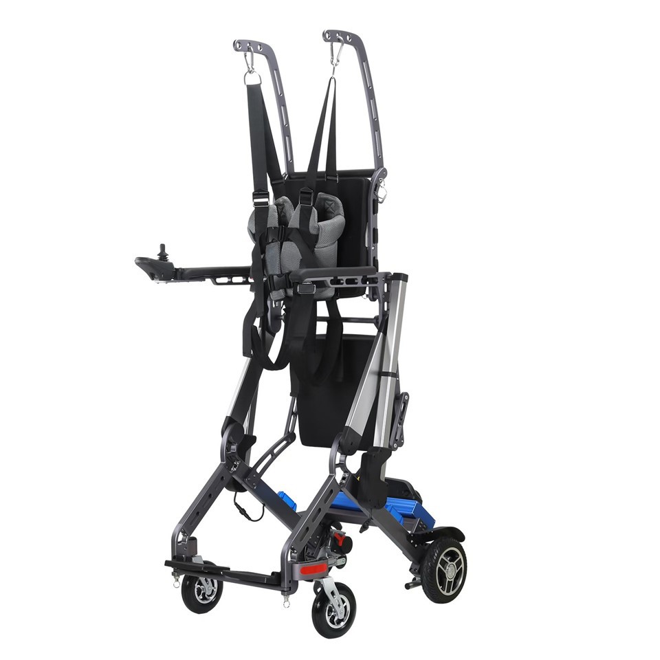 Silla de ruedas con asistencia para caminar